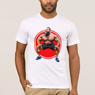 Musculair gebogen t-shirt