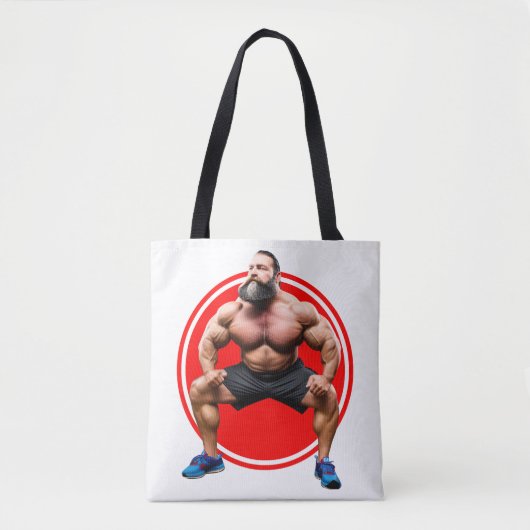 Musculair gebogen tote bag (Voorkant)