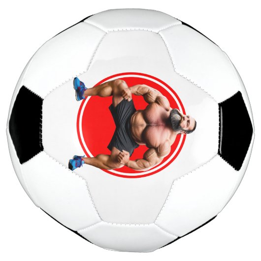 Musculair gebogen voetbal (Gedraaid)