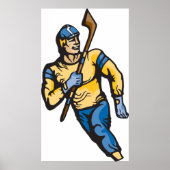 Musculair Hockey Player Poster (Voorkant)