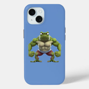 Musculair kikker, sterke musculair kikker iPhone 15 case