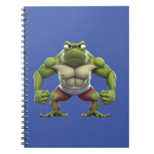 Musculair kikker, sterke musculair kikker notitieboek