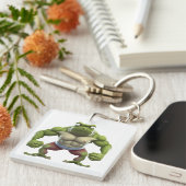 Musculair kikker, sterke musculair kikker sleutelhanger (Voorkant Rechts)