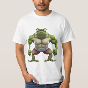 Musculair kikker, sterke musculair kikker t-shirt