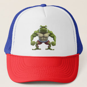 Musculair kikker, sterke musculair kikker trucker pet