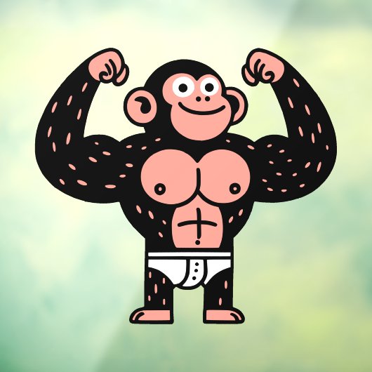Musculair Raamsticker (Vel 3)