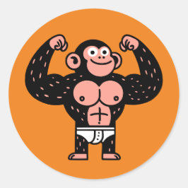 Musculair Ronde Sticker