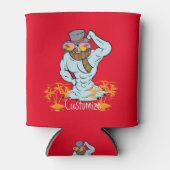 Musculair Snowman Tropische Vacking Thunder_Cove Blikjeskoeler (Voorkant)