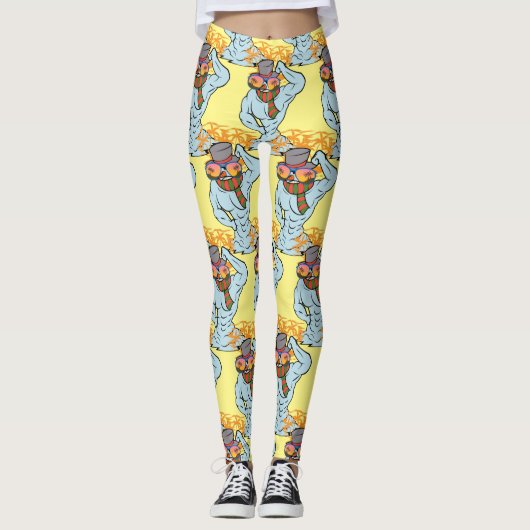 Musculair Snowman Tropische Vacking Thunder_Cove Leggings (Voorkant)