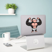 Musculair Sticker (Laptop op bureau)