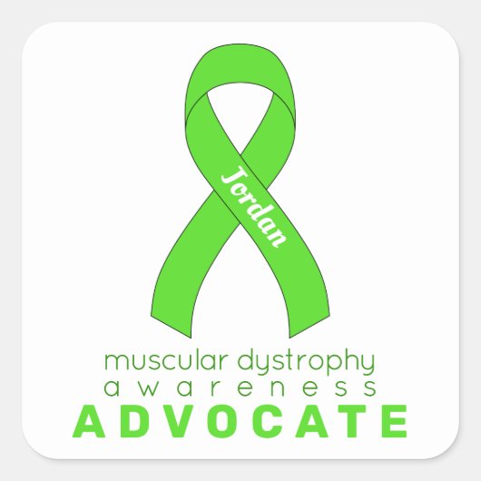 Musculaire dystrofie Advocate White Square Sticker (Voorkant)