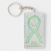 Musculaire dystrofie Angel Awareness Ribbon Sleute Sleutelhanger (Voorkant)