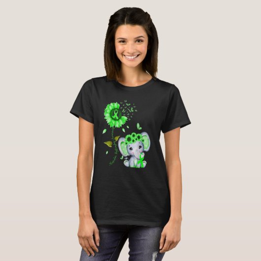 Musculaire dystrofie Bewustheid Groene Hippie Sunf T-shirt (Voorkant volledig)