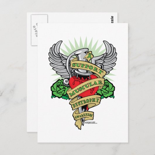 Musculaire dystrofie Dagger Briefkaart (Voorkant / Achterkant)