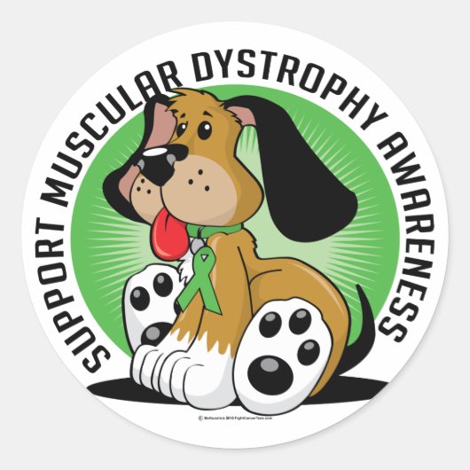 Musculaire dystrofie Dosis Ronde Sticker (Voorkant)