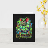 Muscular Gym Rat Bodybuilder Graffiti Workout Fitn Kaart (Gele Bloem)