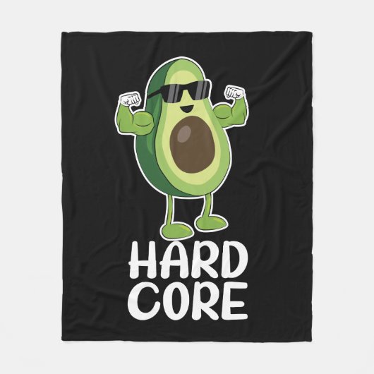 Muscular Hardcore Avocado Funny Fleece Deken (Voorkant)
