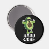Muscular Hardcore Avocado Funny Magneet (Voorkant / Achterkant)