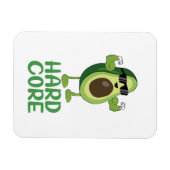 Muscular Hardcore Avocado Funny Magneet (Horizontaal)