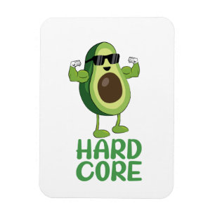 Muscular Hardcore Avocado Funny Magneet