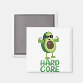 Muscular Hardcore Avocado Funny Magneet (Voorkant / Achterkant)