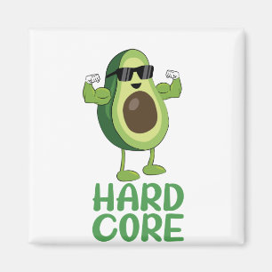 Muscular Hardcore Avocado Funny Magneet