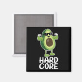 Muscular Hardcore Avocado Funny Magneet (Voorkant / Achterkant)