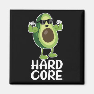 Muscular Hardcore Avocado Funny Magneet