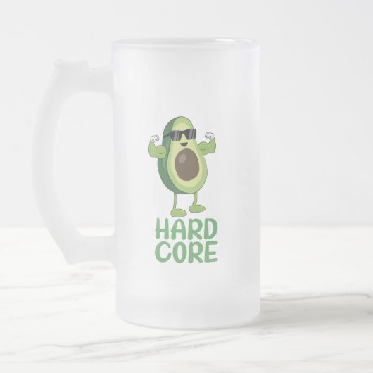 Muscular Hardcore Avocado Funny Matglas Bierpul (Links)