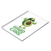 Muscular Hardcore Avocado Funny Notitieboek (Linkerzijde)