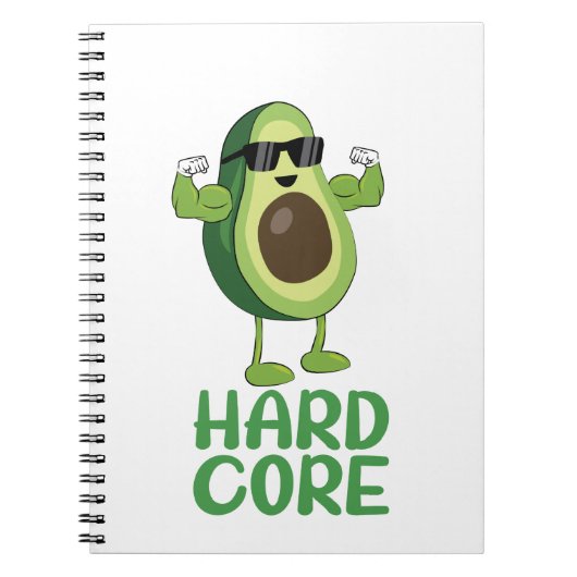 Muscular Hardcore Avocado Funny Notitieboek (Voorkant)