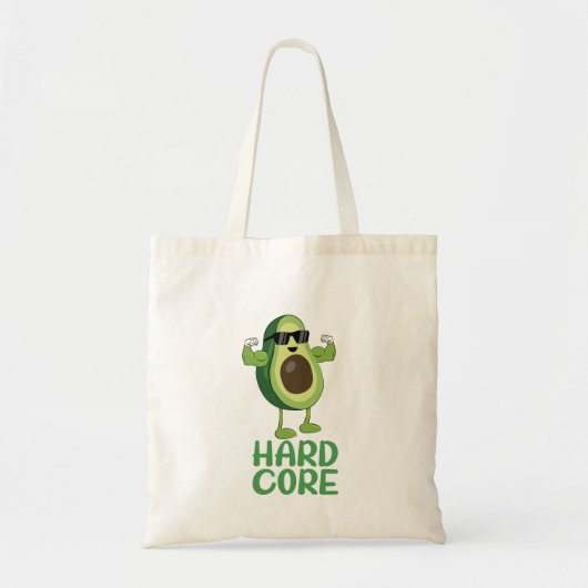 Muscular Hardcore Avocado Funny Tote Bag (Voorkant)
