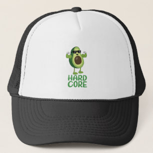 Muscular Hardcore Avocado Funny Trucker Pet