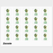 Muscular Hardcore Avocado Funny Vierkante Sticker (Vel)