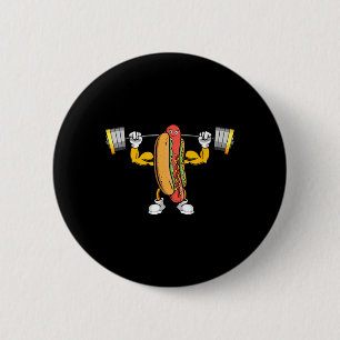 Muscular Hot Dog Deadlift Bodybuilding Fitness Fit Ronde Button 5,7 Cm
