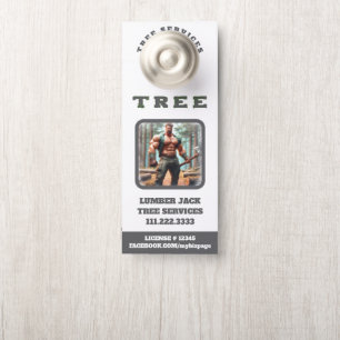 *~* Muscular Lumber Jack Tree Services QR Deur Deurhanger