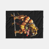 Muscular Pitbull Powerlifting Beast Gym Animal Str Fleece Deken (Voorkant (Horizontaal))