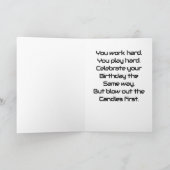 Muscular Swimmer 5" x 7" gevouwen Verjaardag Kaart (Binnen)