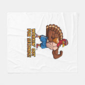 Muscular Turkey Gym Champion Funny Thanksgiving CL Fleece Deken (Voorkant (Horizontaal))