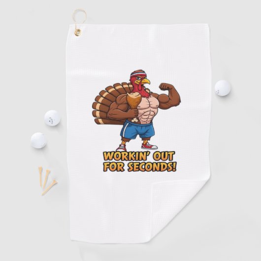 Muscular Turkey Gym Champion Funny Thanksgiving CL Golfhanddoek (Insitu)
