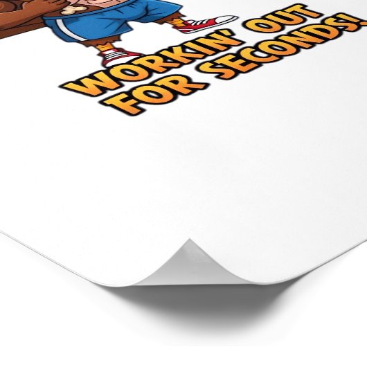 Muscular Turkey Gym Champion Funny Thanksgiving CL Poster (Hoek)