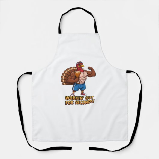 Muscular Turkey Gym Champion Funny Thanksgiving CL Schort (Voorkant)