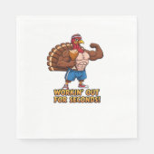 Muscular Turkey Gym Champion Funny Thanksgiving CL Servet (Voorkant)