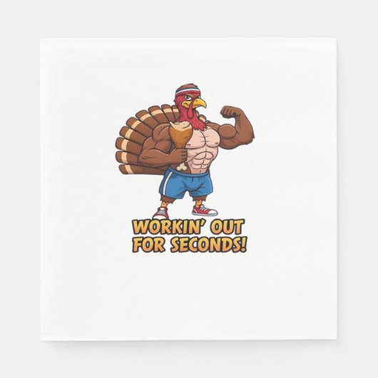 Muscular Turkey Gym Champion Funny Thanksgiving CL Servet (Voorkant)