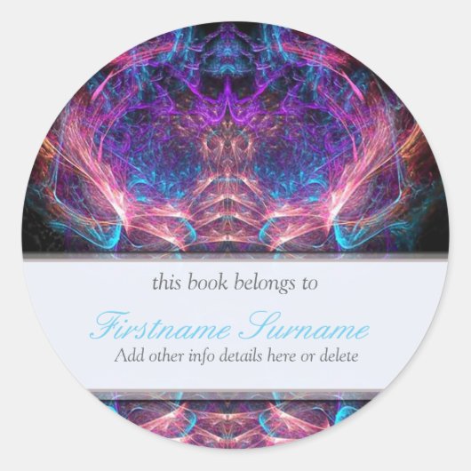 Musculiaza Fractal Art Bookplate Sticker (Voorkant)