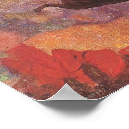 Muse auf Pegasus (Redon 1900) Poster (Hoek)