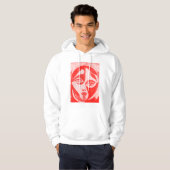 Muse in Beweging: Abstracte Gratie Hoodie (Voorkant volledig)