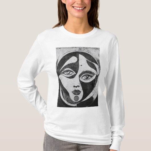 Muse in Beweging: Abstracte Gratie T-shirt (Voorkant)