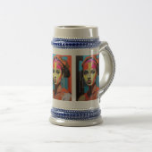 Muse in Color - Art Beer Stein Bierpul (Voorkant rechts)
