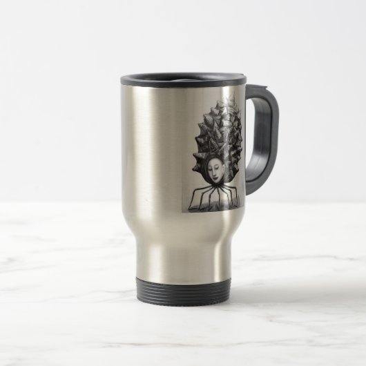 Muse in een dop (surrealisme) reisbeker (Voorkant rechts)